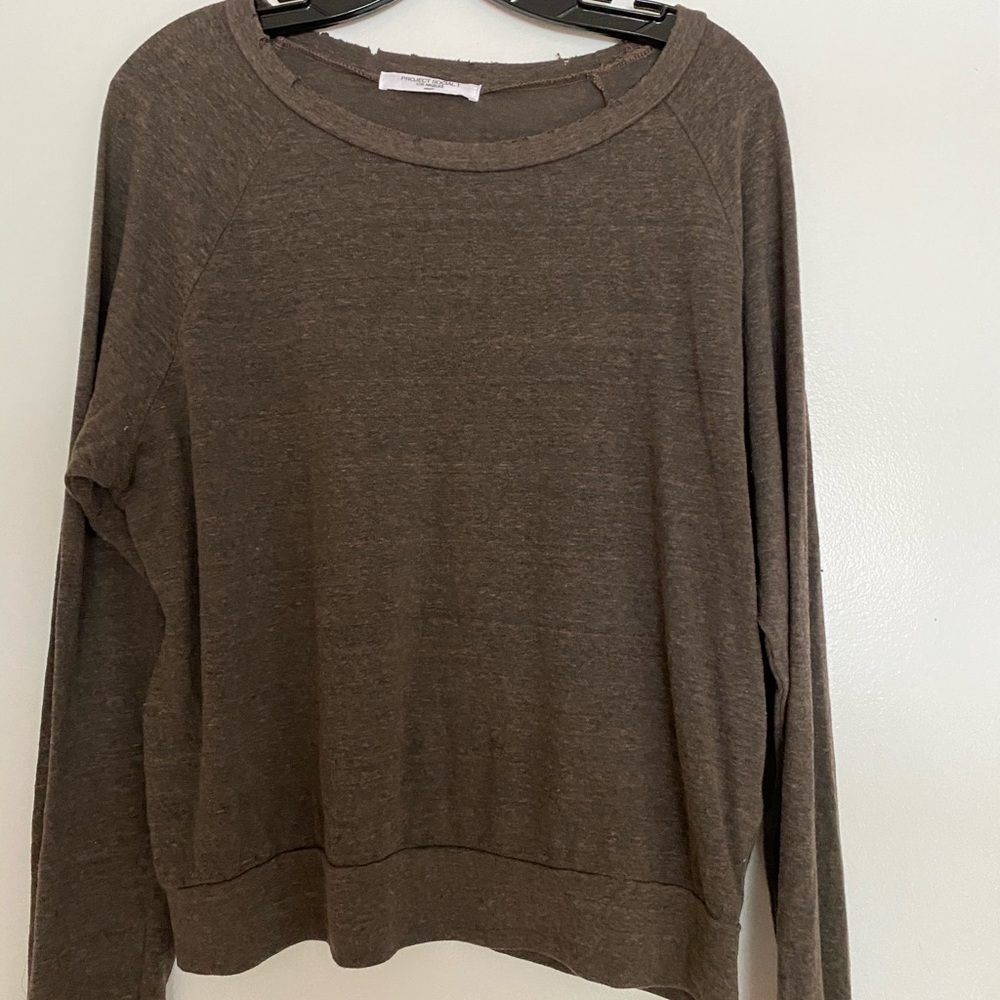 Brown long sleeve T-shirt